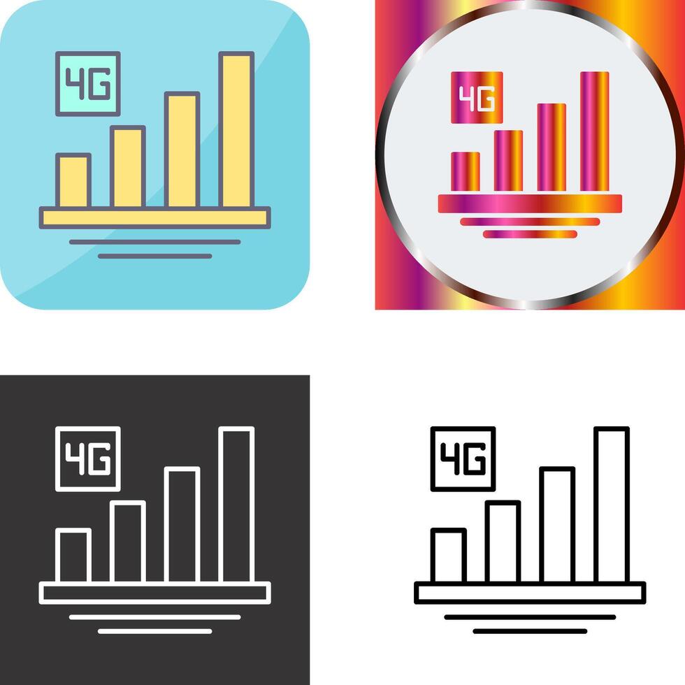4G Icon Design vector