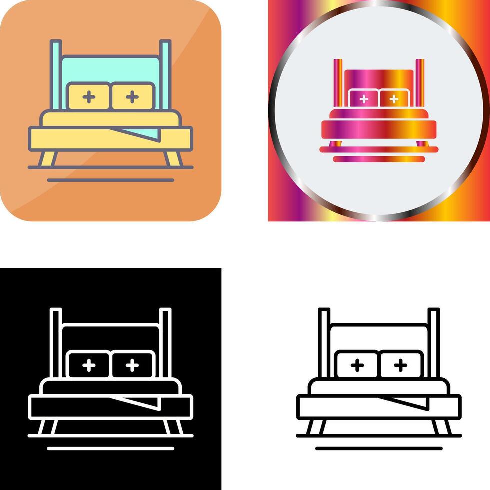 Bed Icon Design vector