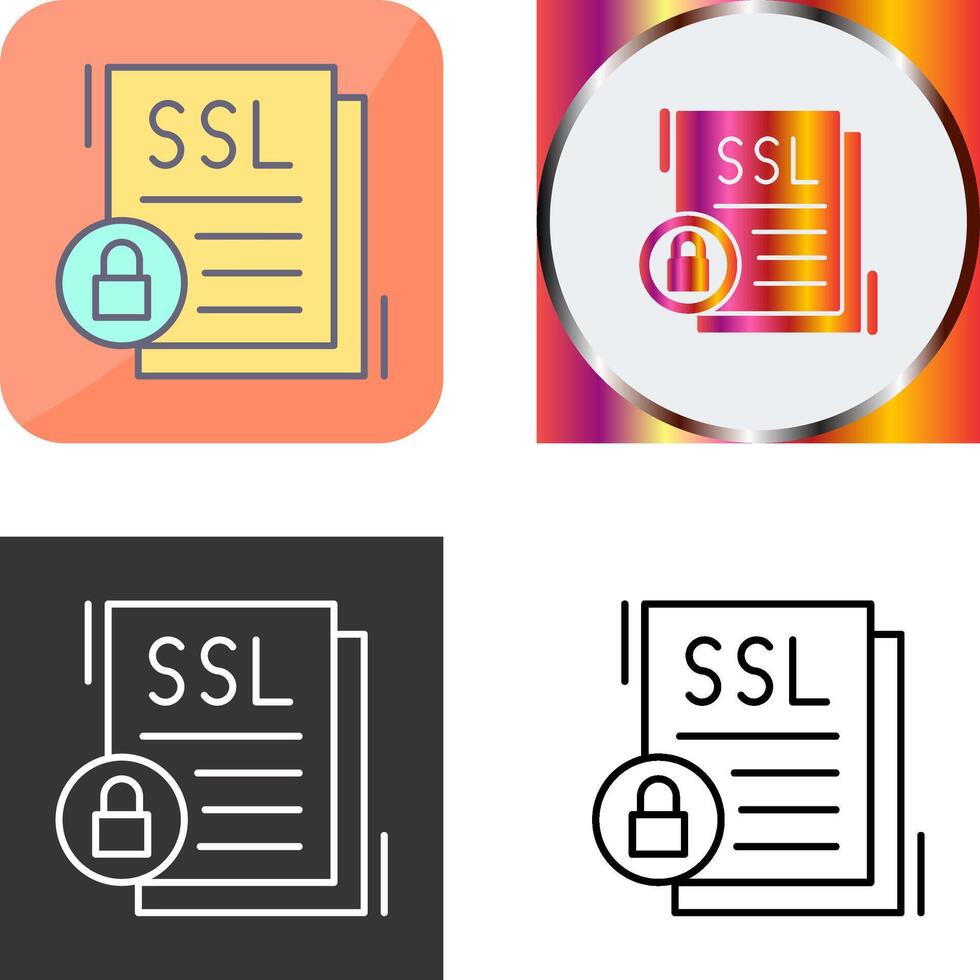 SSL Icon Design vector