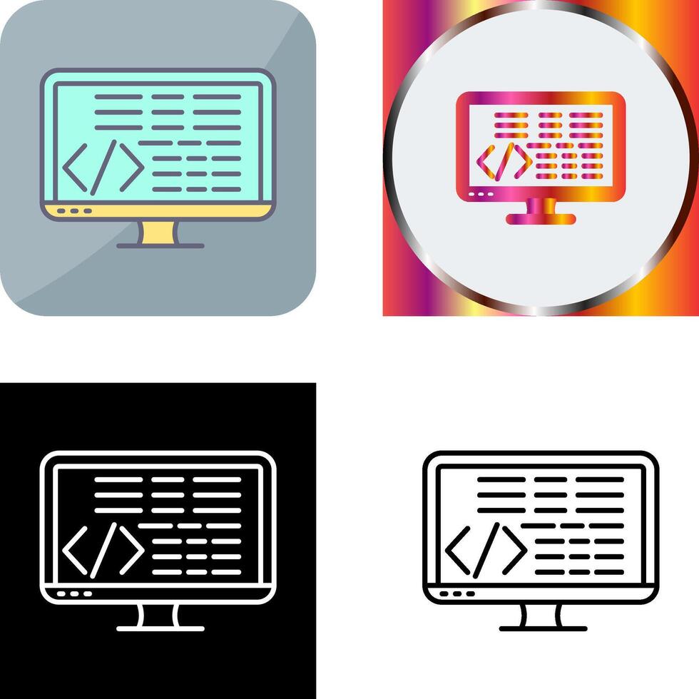 Coding Icon Design vector