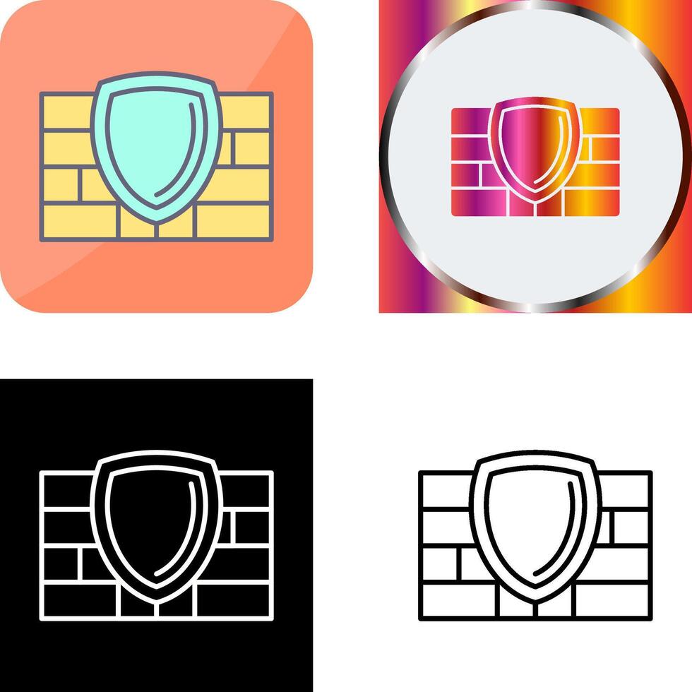 Firewall Icon Design vector
