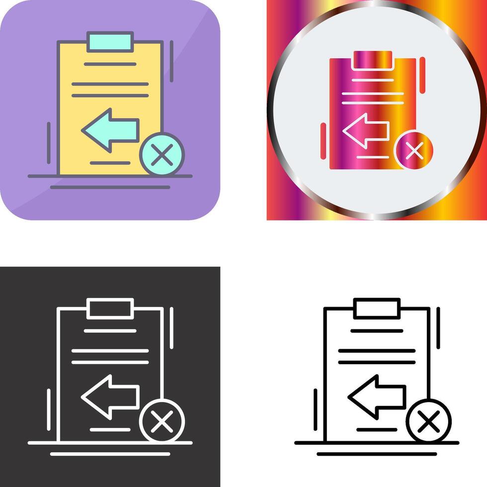 Return Failed Icon Design vector