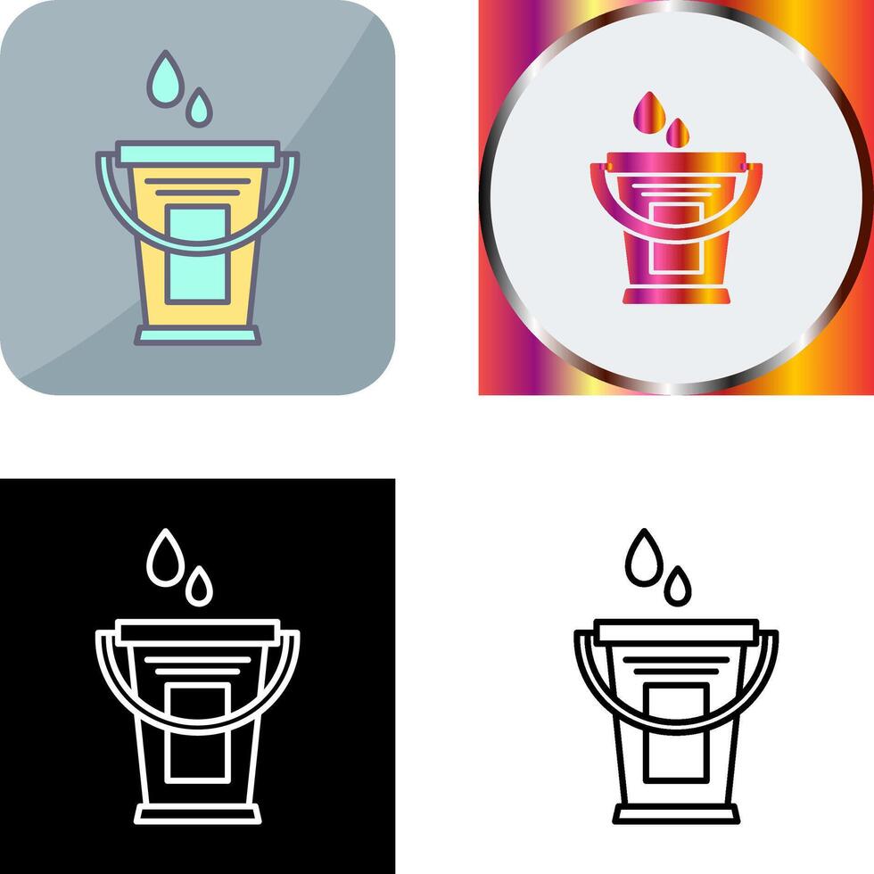 Water Bucket Icon Design vector