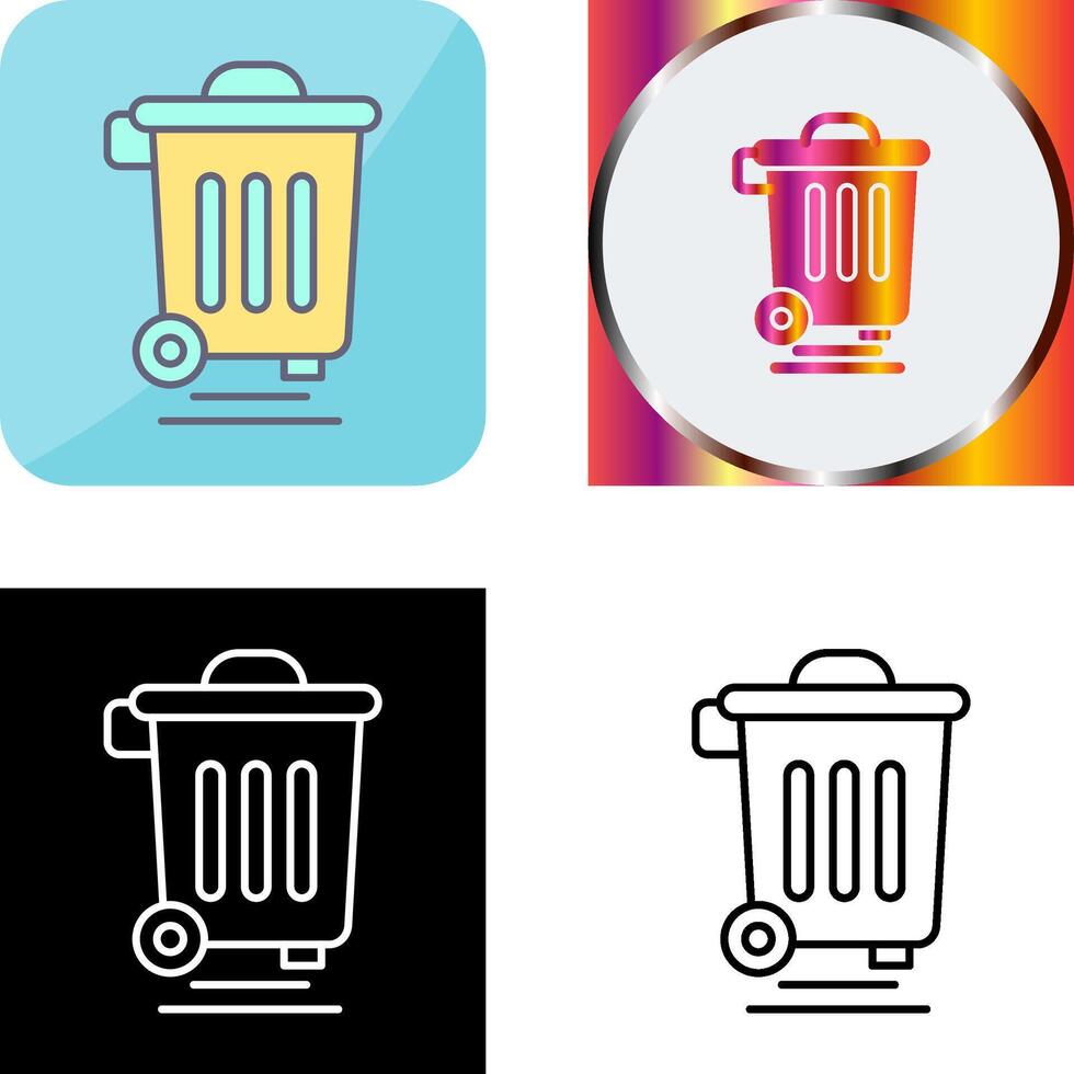 Dustbin Icon Design vector