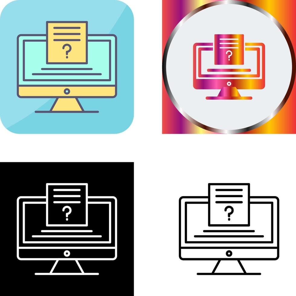 Quiz Icon Design vector