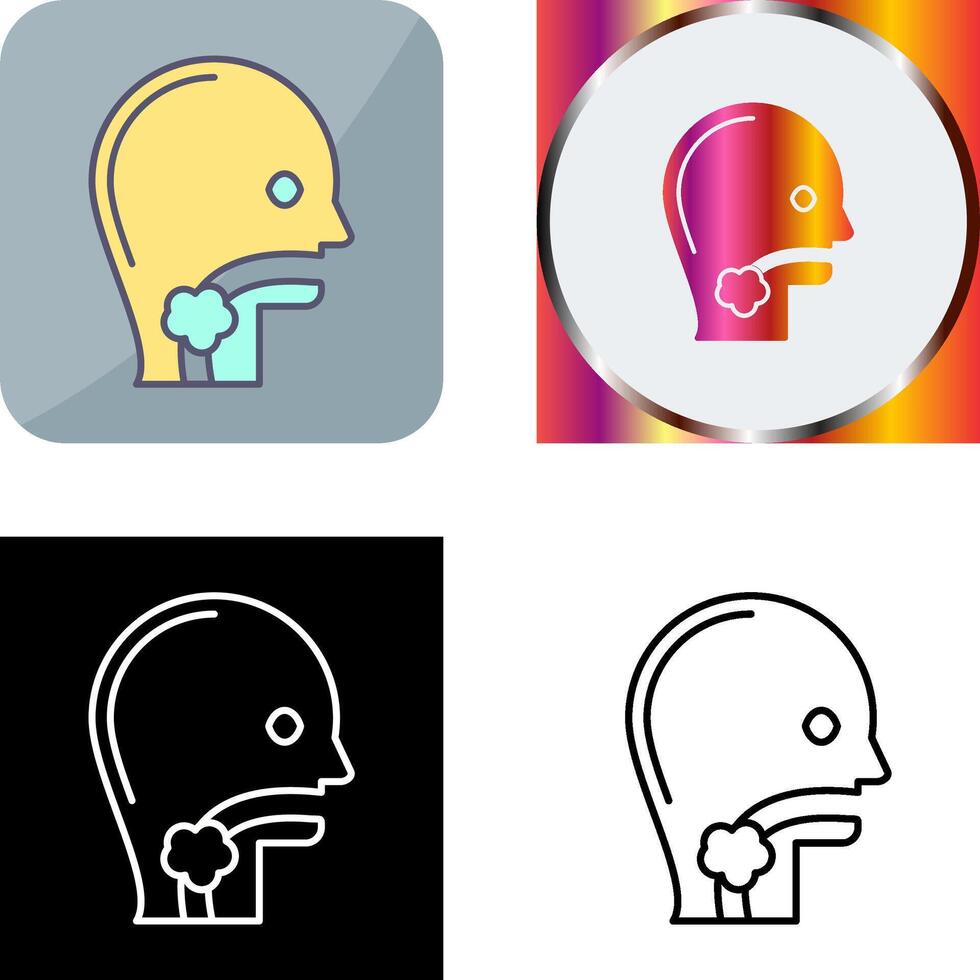 Throat Cancer Icon Design vector