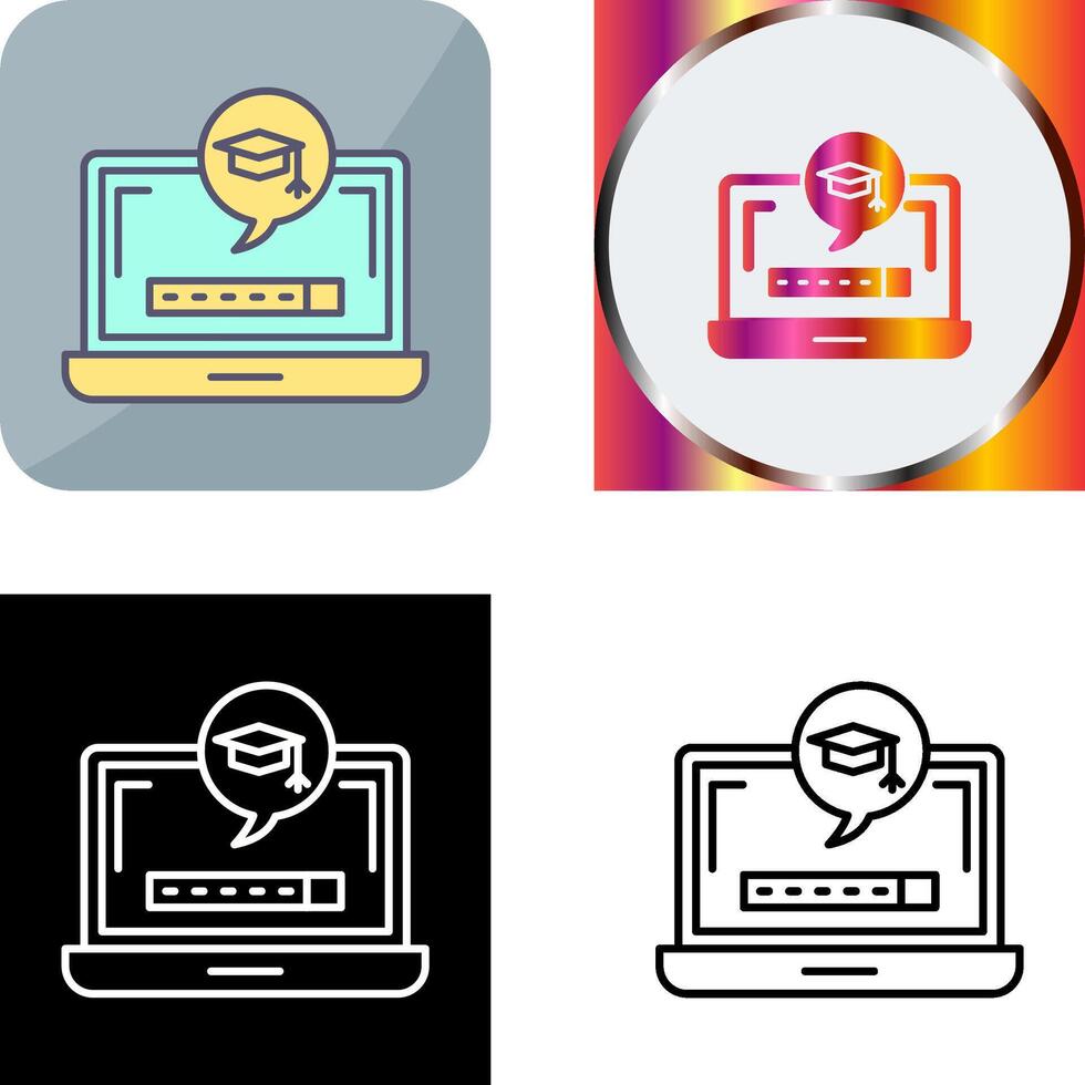 Digital Learning Icon Design vector
