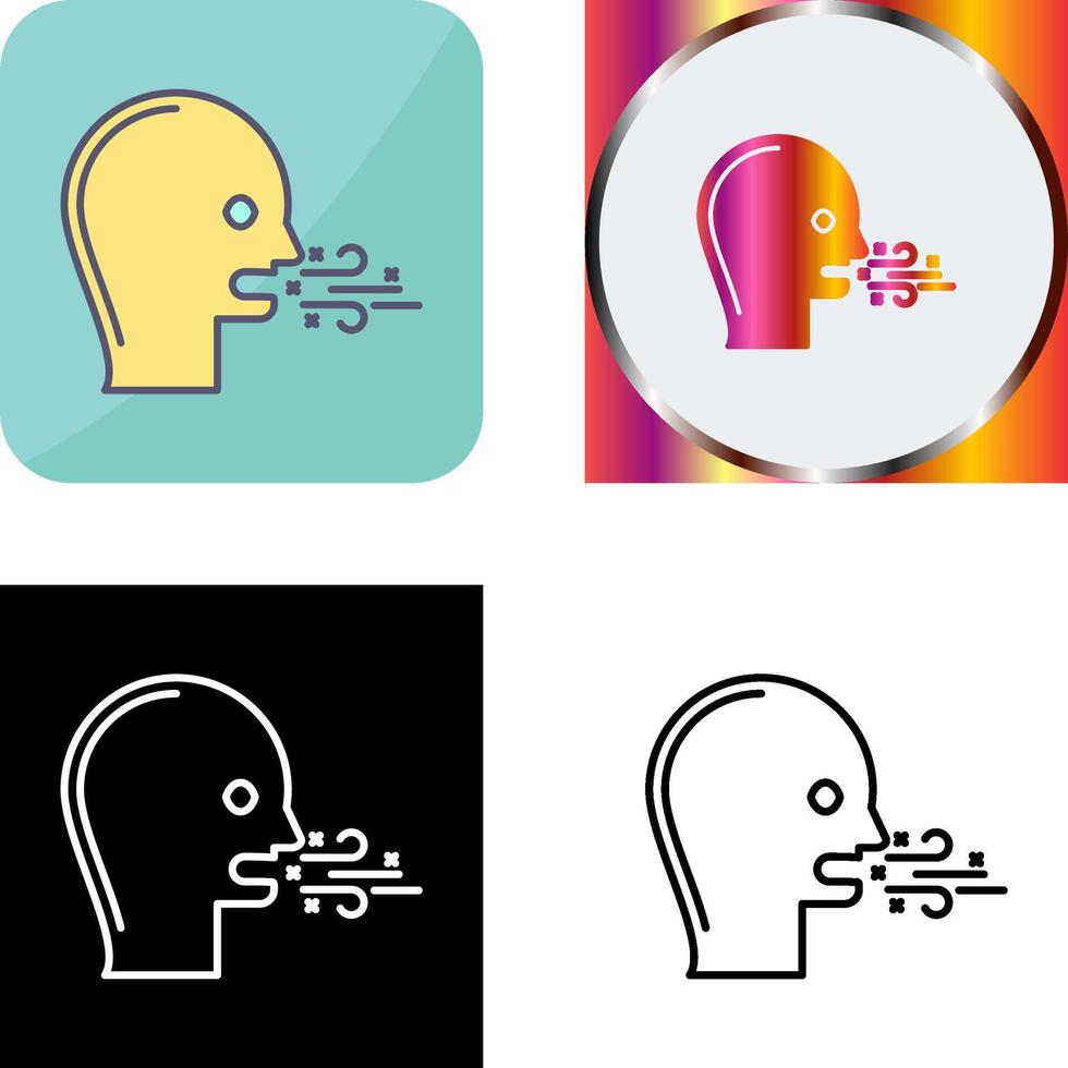 Bad Breath Icon Design vector