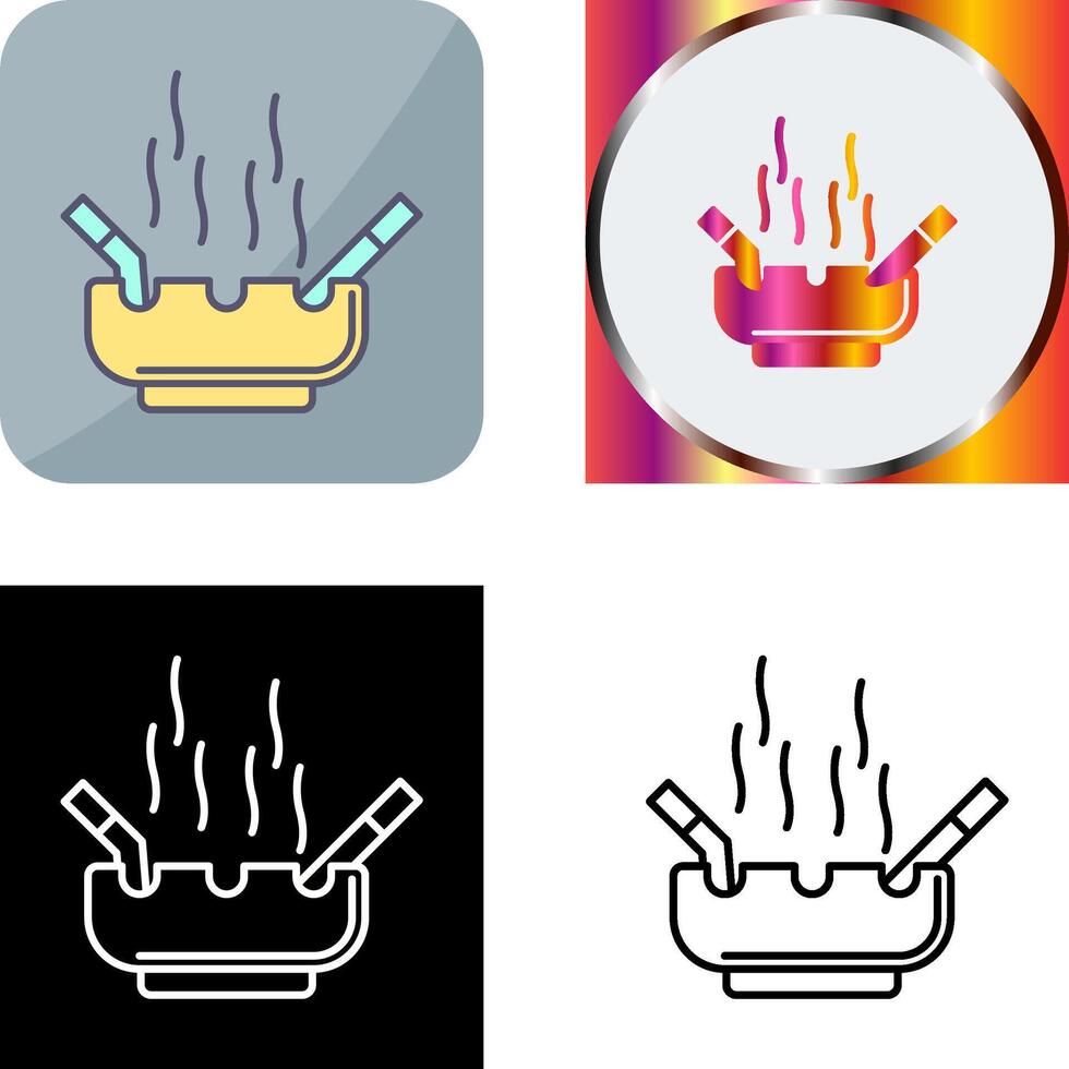 Ashtray Icon Design vector