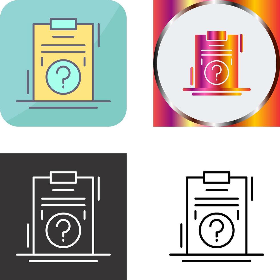 Question Icon Design vector