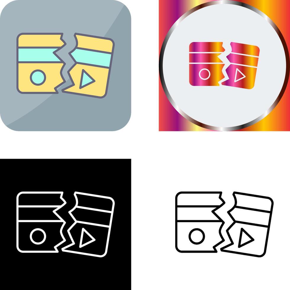 Broken Icon Design vector