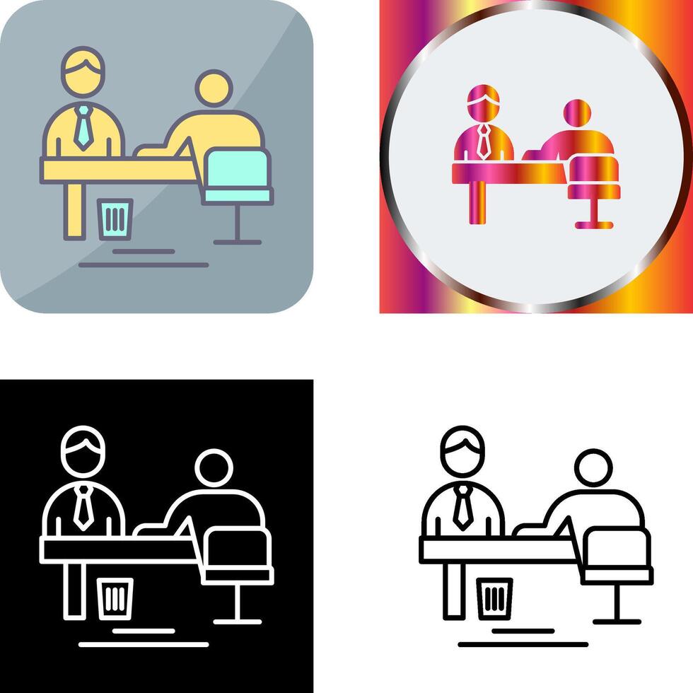 Evaluating work Icon Design vector