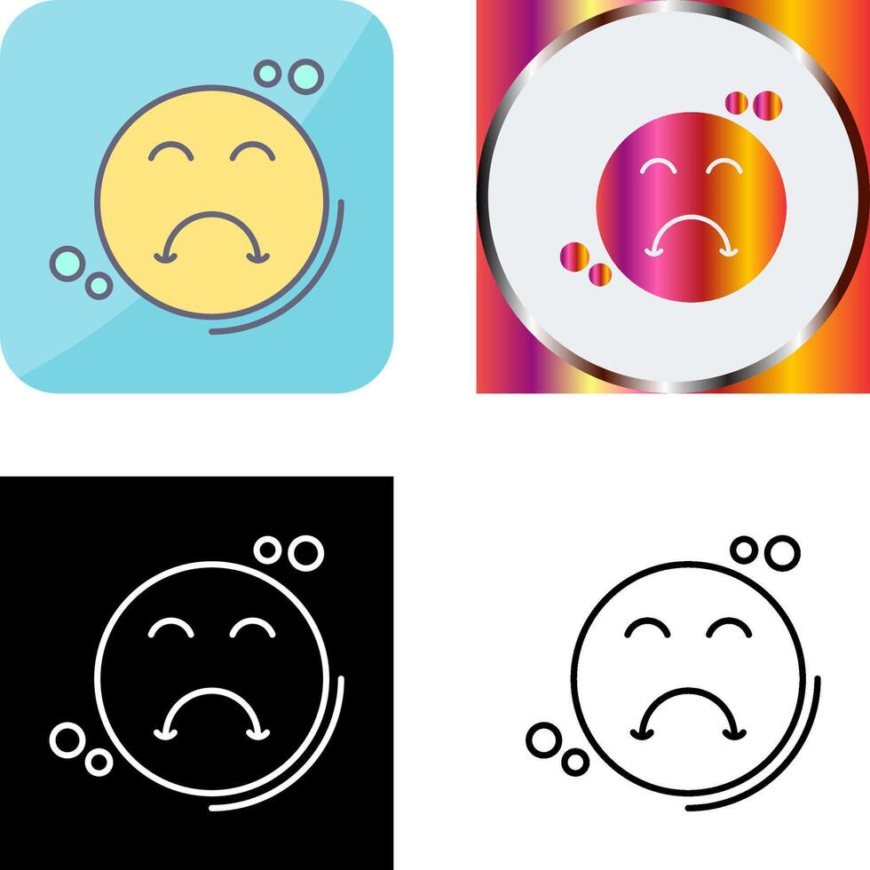 Upset Icon Design vector