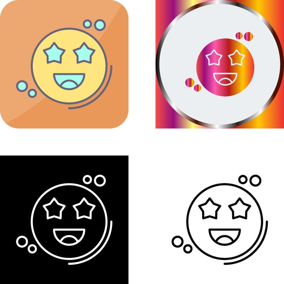Starstruck Icon Design vector
