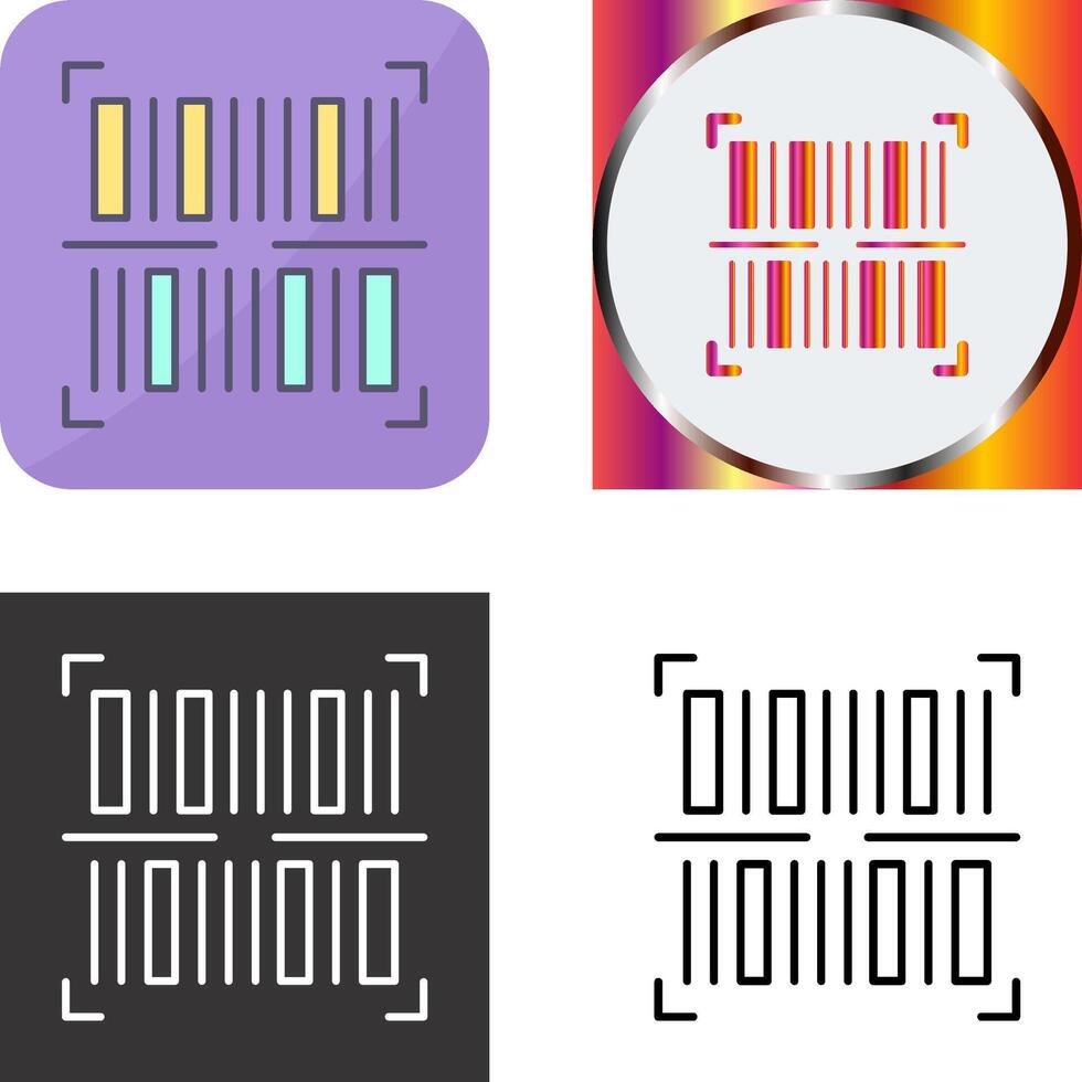 BarCode Icon Design vector