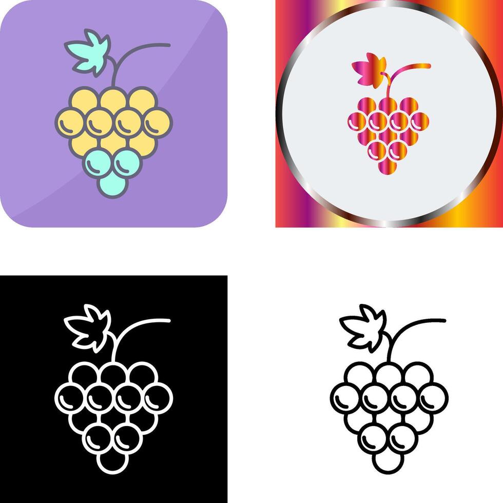 Grapes Icon Design vector