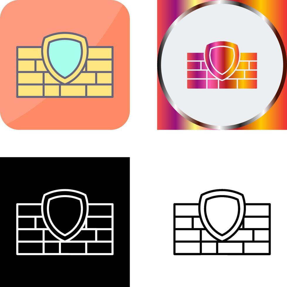 Firewall Icon Design vector