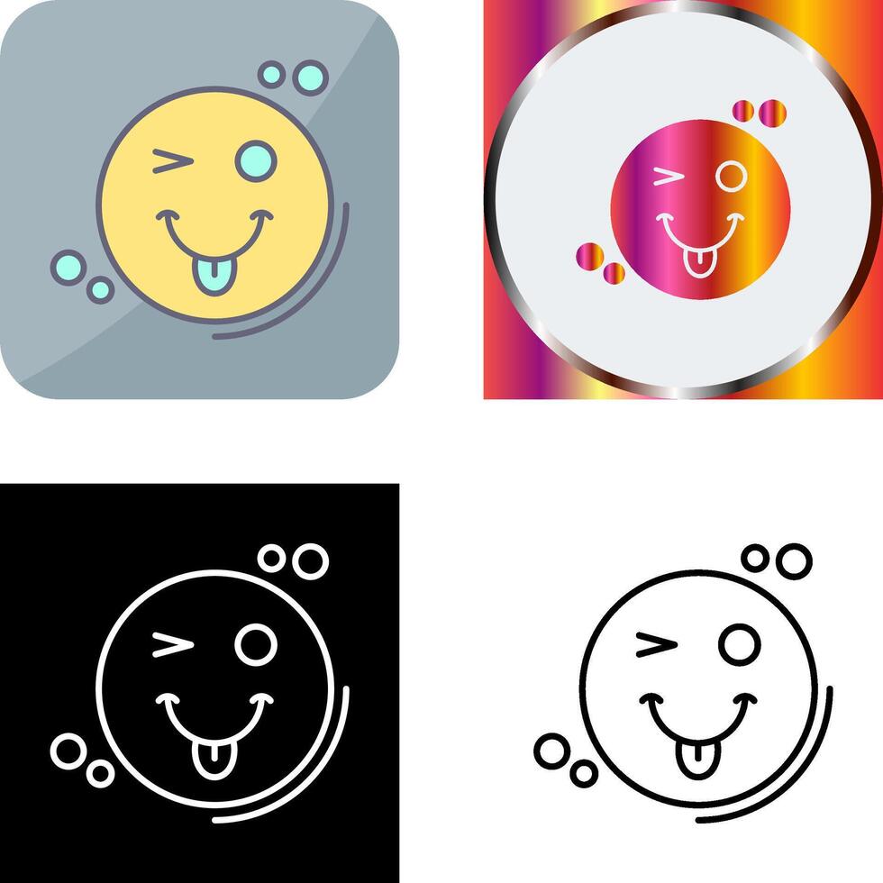 Tongue Out Icon Design vector