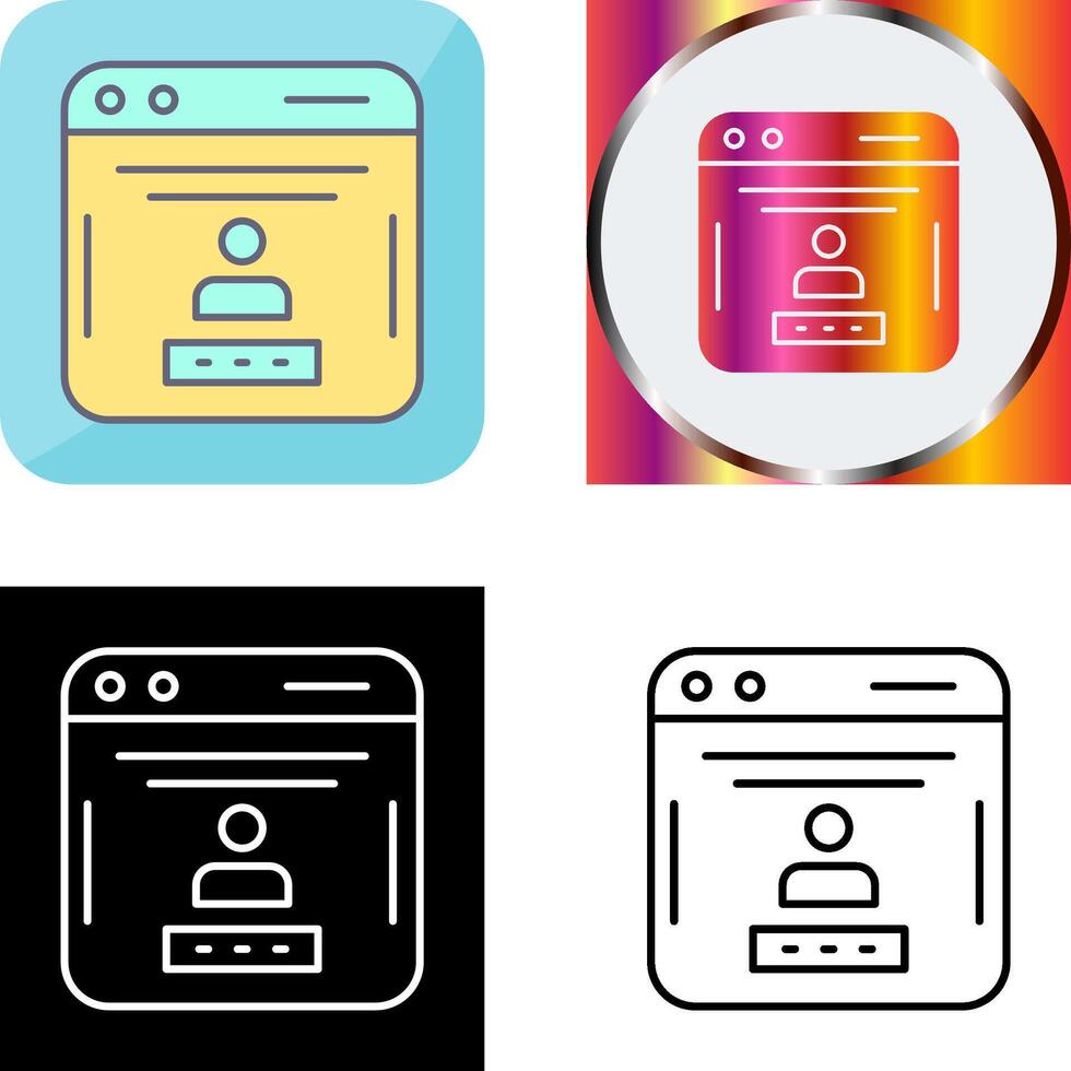 Password Icon Design vector