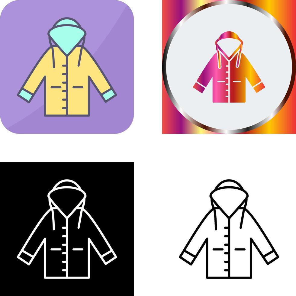 Raincoat Icon Design vector