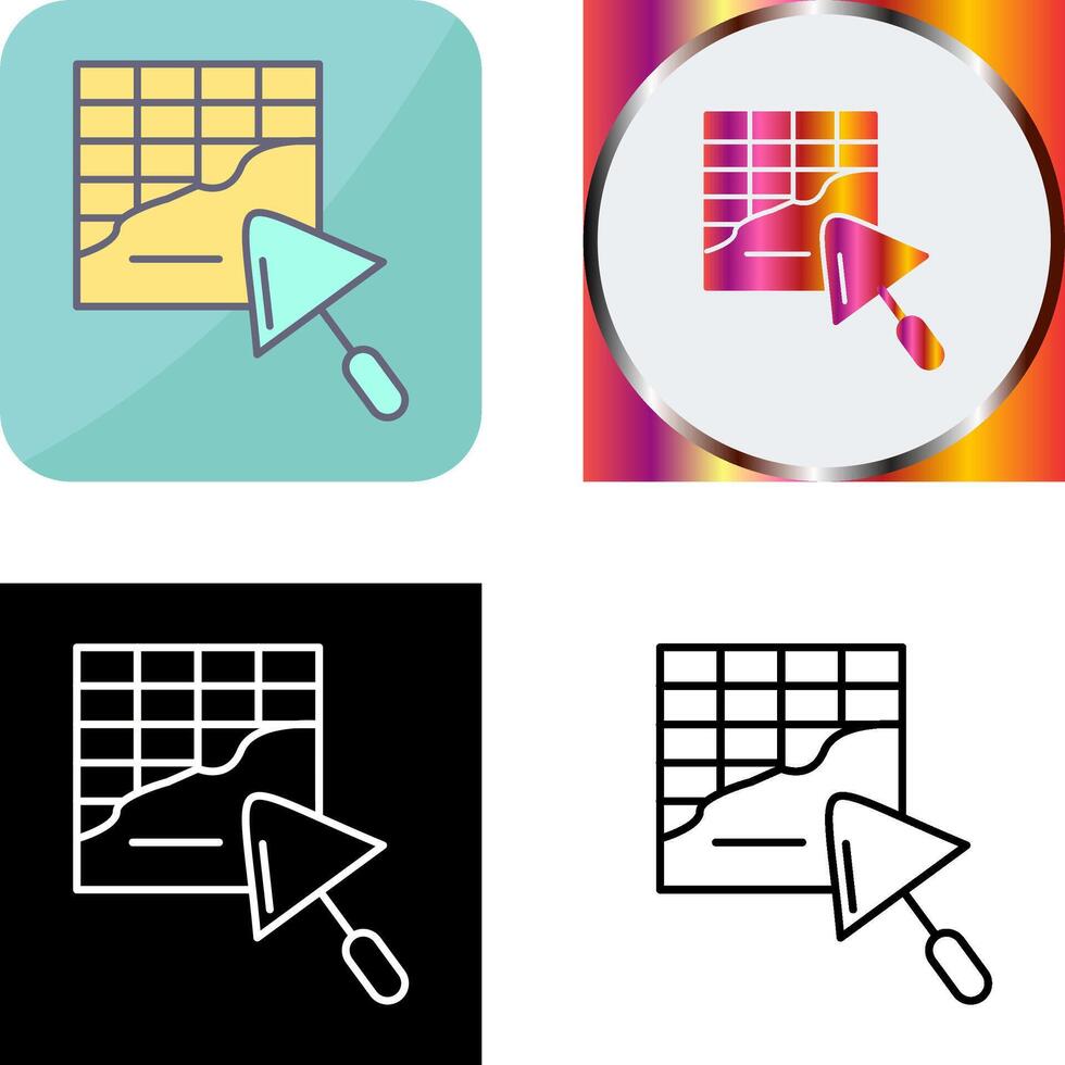 Plastering Icon Design vector