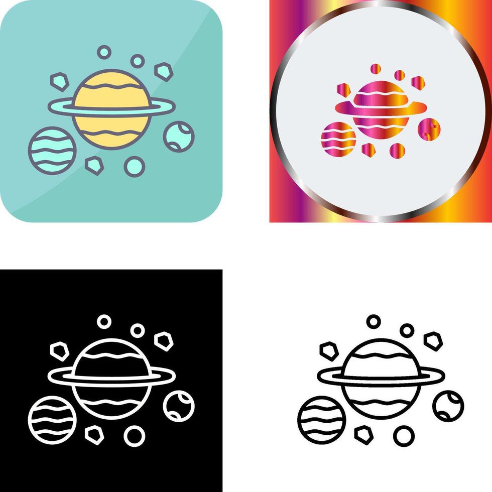 Planets Icon Design vector