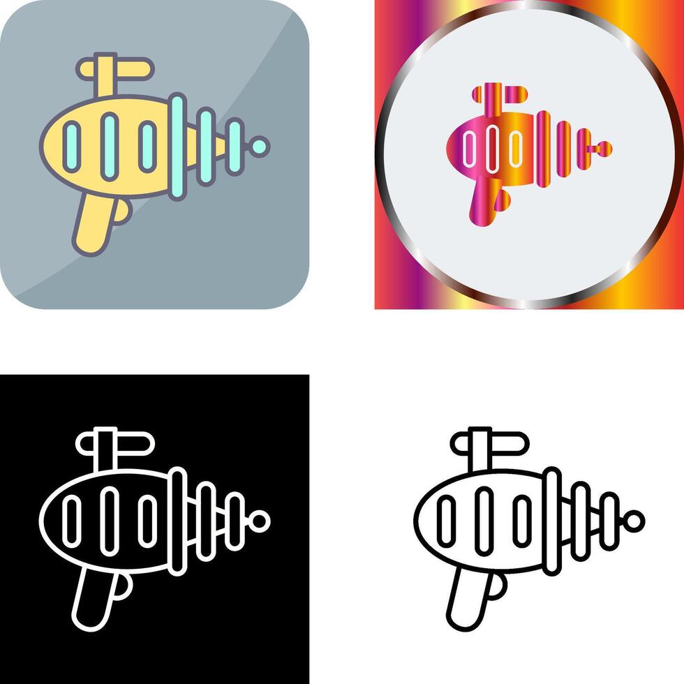 Laser Gun Icon Design vector