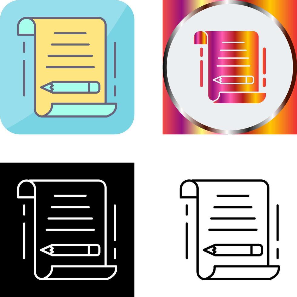 Write Icon Design vector