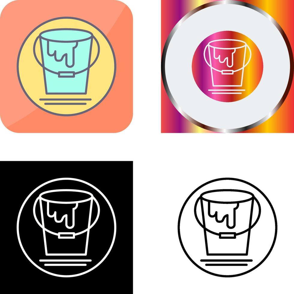 Paint Bucket Icon Design vector