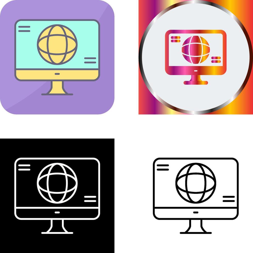 Monitor Icon Design vector
