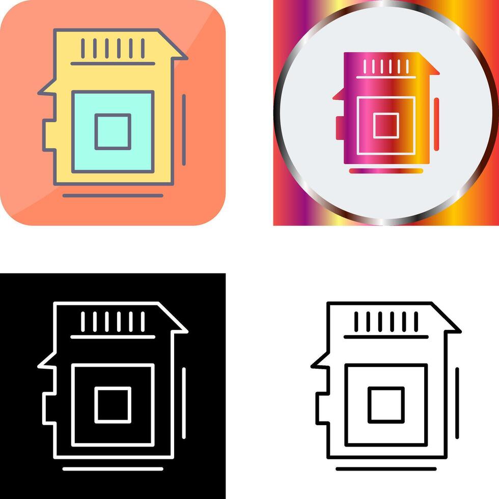 Sd Card Icon Design vector