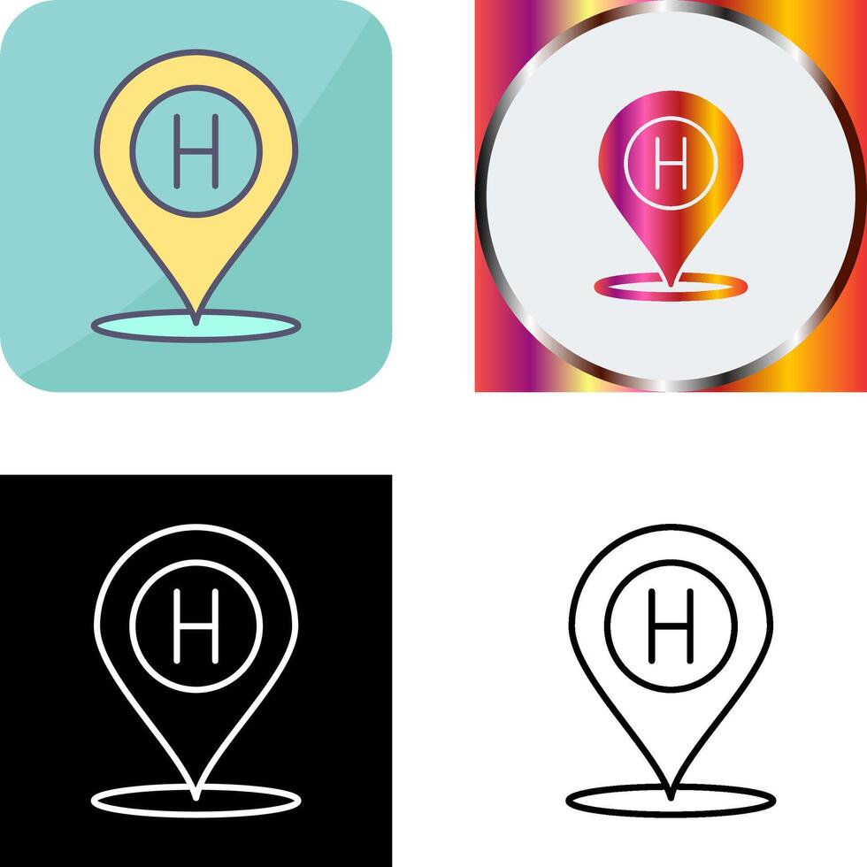 Hotel Location Icon Design vector
