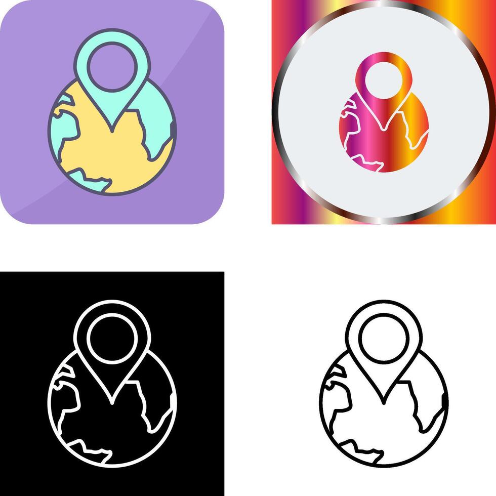 World tour Icon Design vector