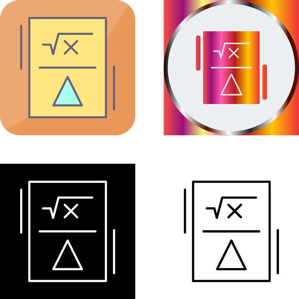 Formula Icon Design vector