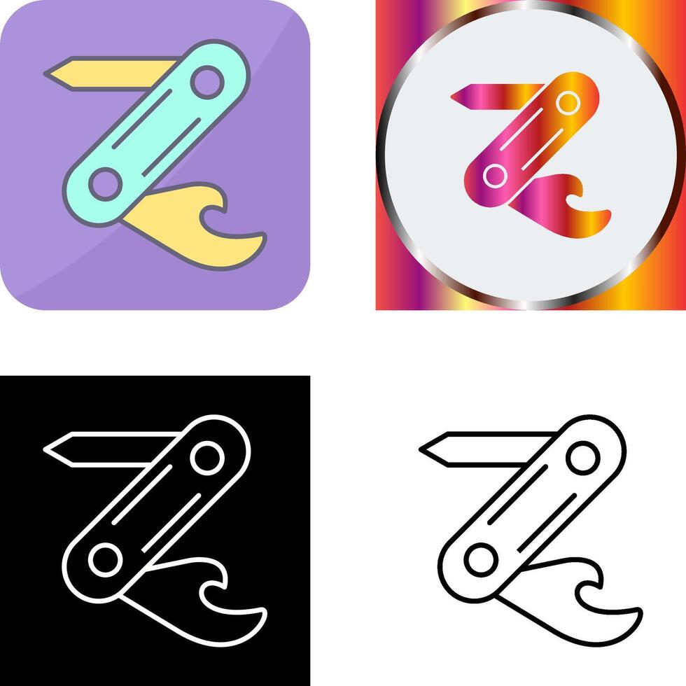 Swiss Army Knife Icon Design vector