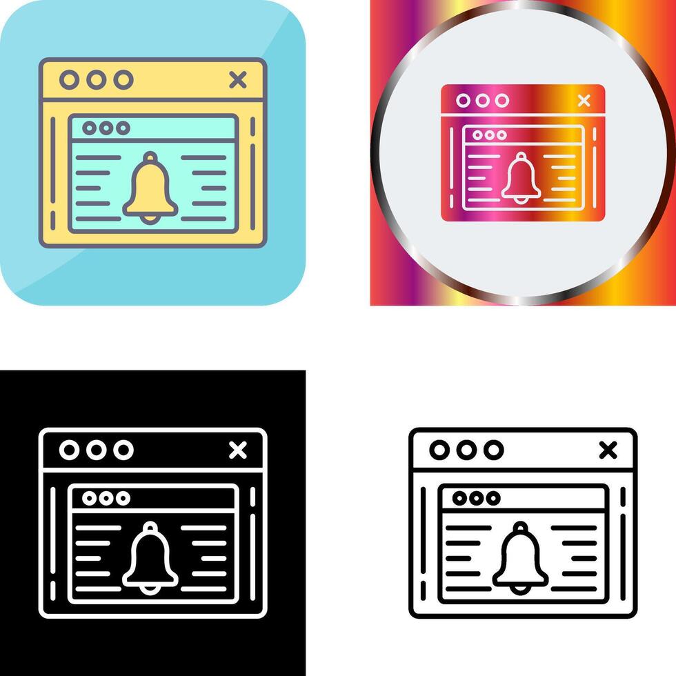 Notification Icon Design vector