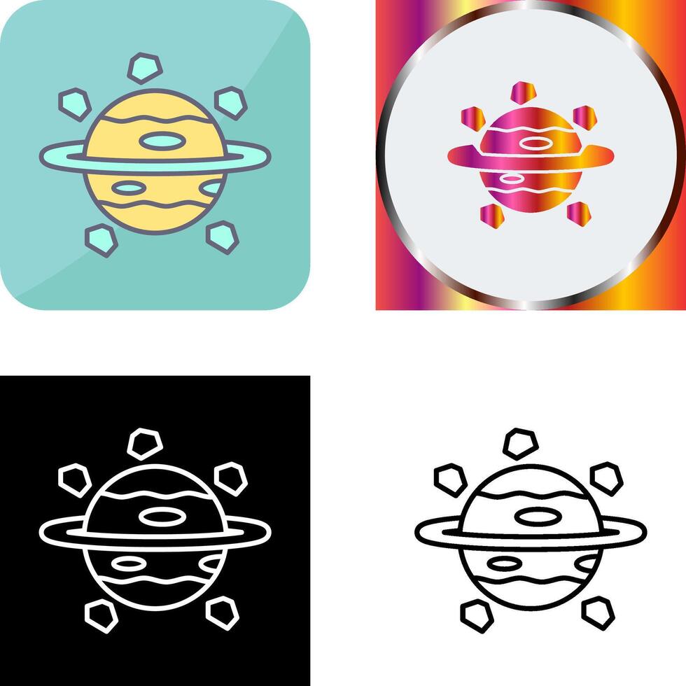 Saturn Icon Design vector