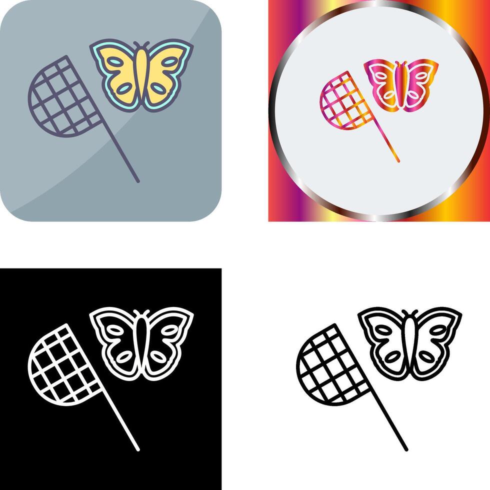 Butterfly Catcher Icon Design vector
