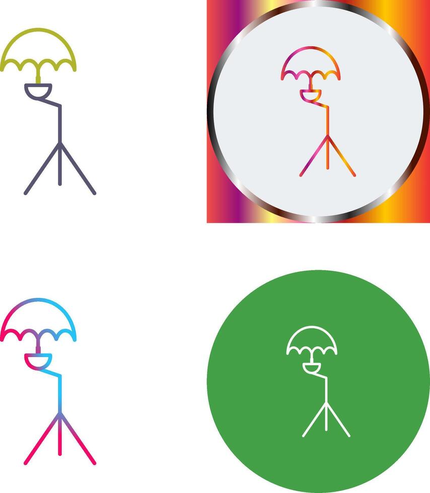 Unique Umbrella Stand Icon Design vector