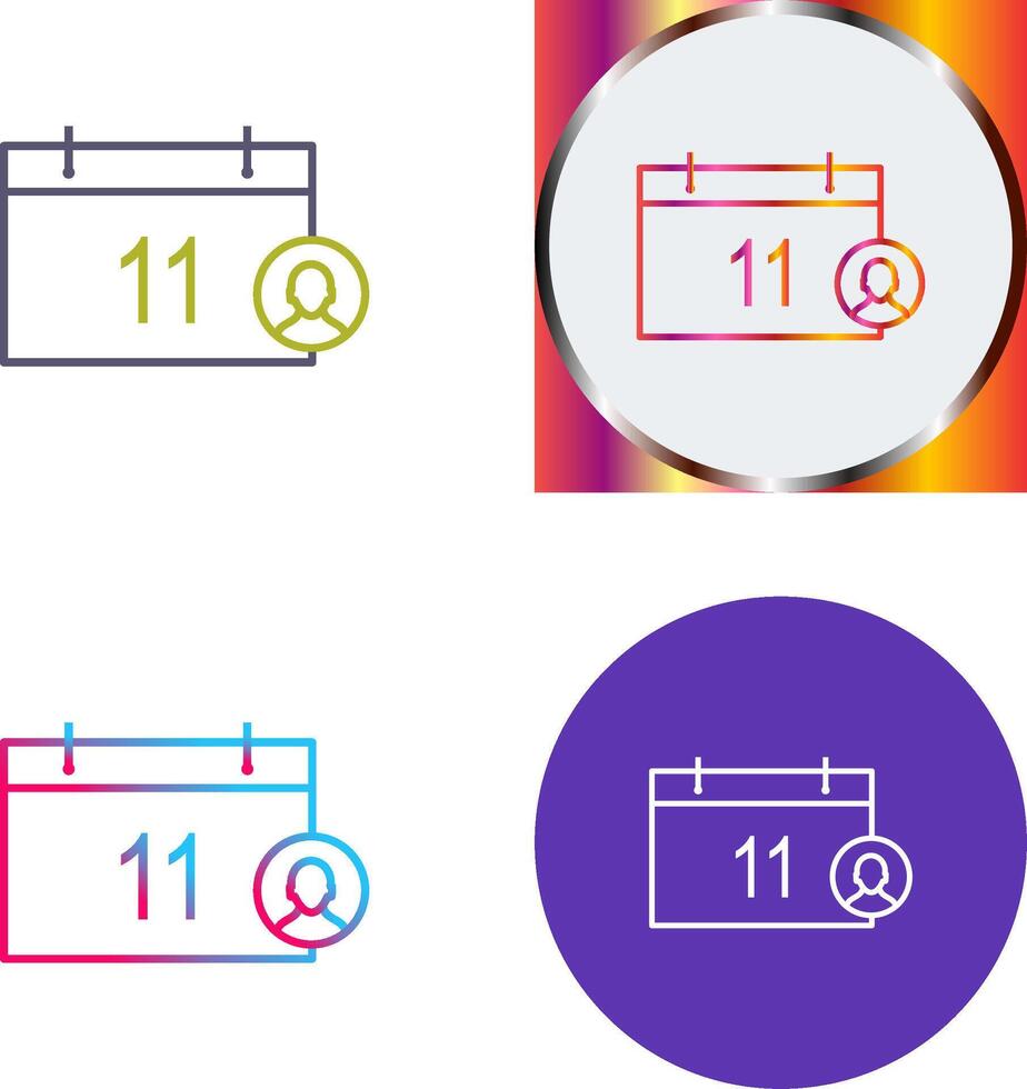 Unique Event Management Icon Design vector