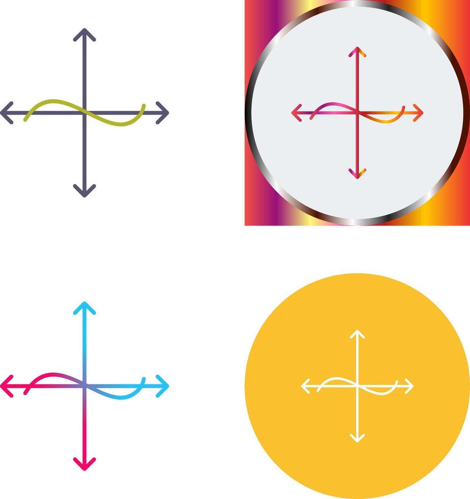 Unique Graph Icon Design vector