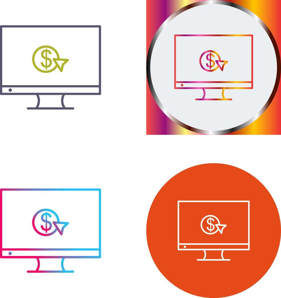 Unique Pay Per Click Icon Design vector