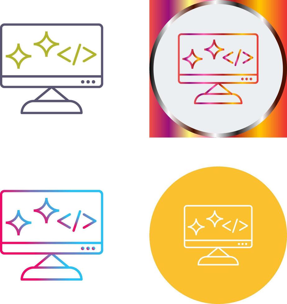Unique Clean Code Icon Design vector