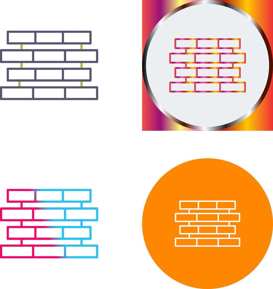 Unique Bricks Icon Design vector