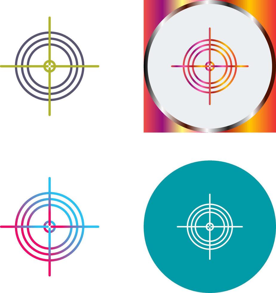 Unique Target Icon Design vector