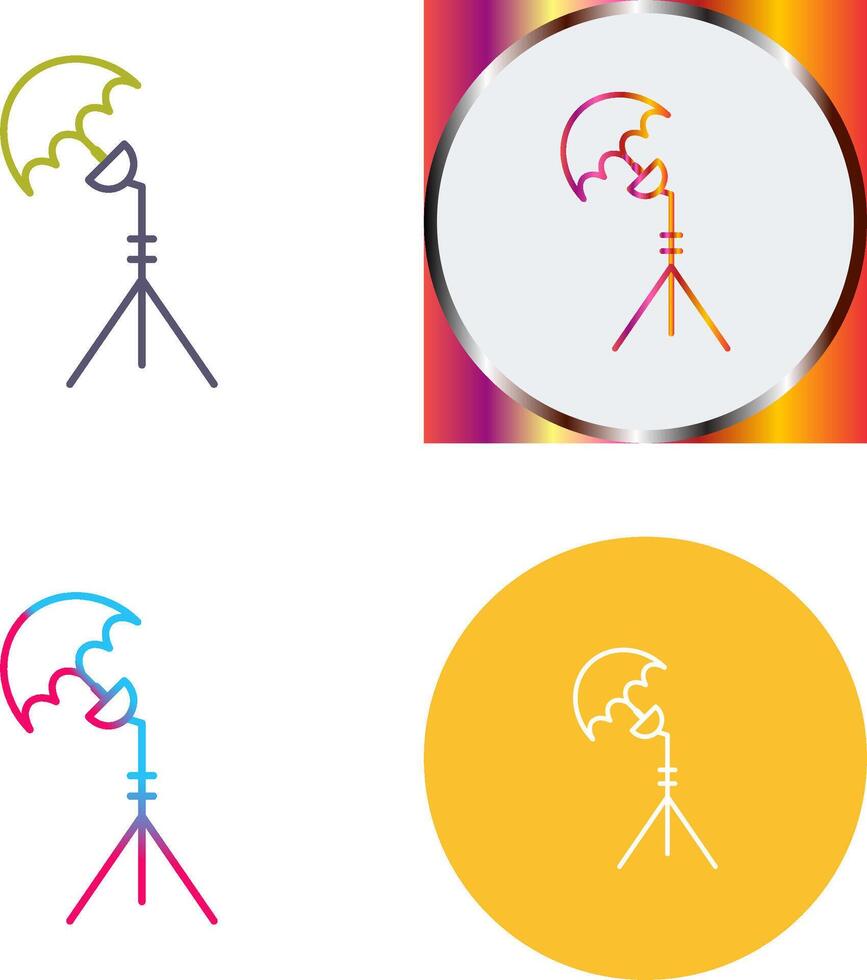 Unique Light Stand Icon Design vector