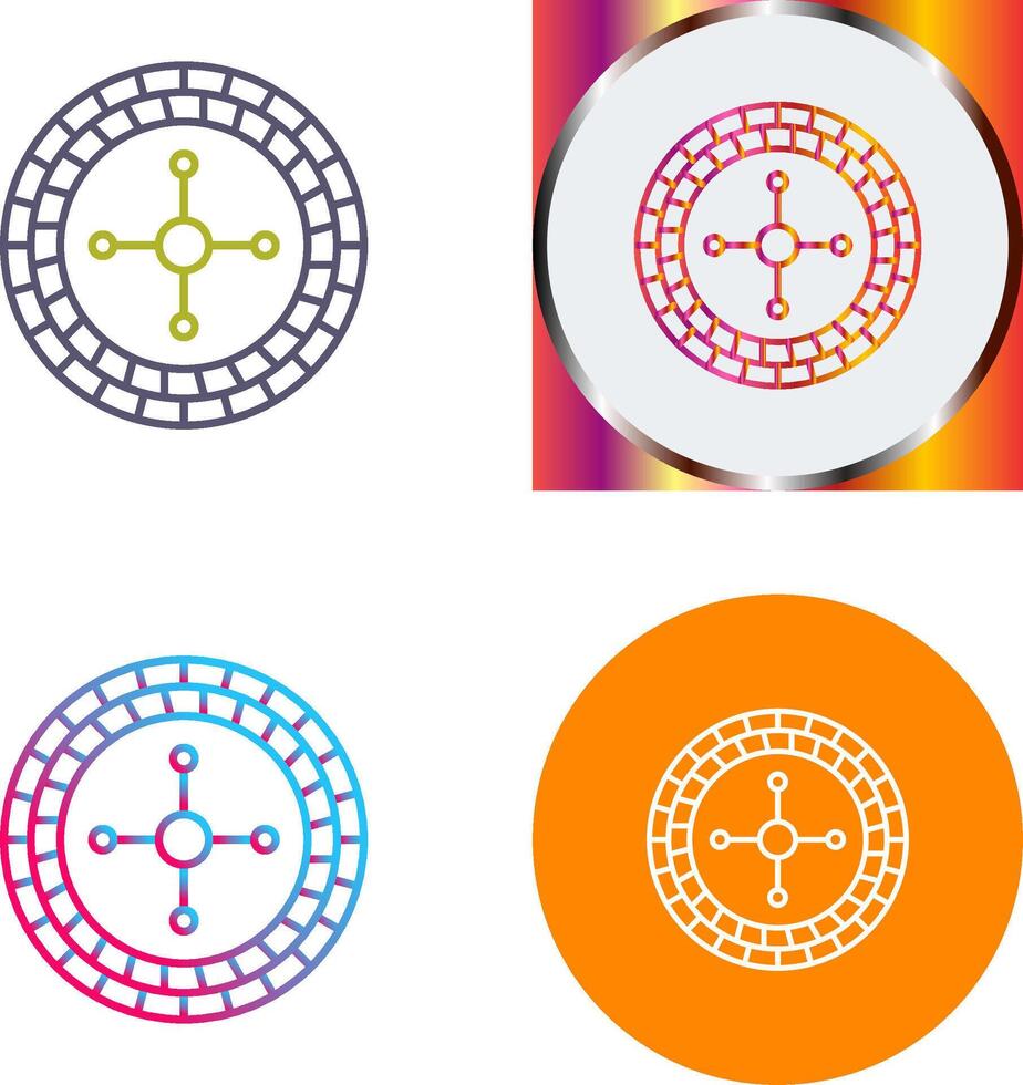 Roulette Icon Design vector