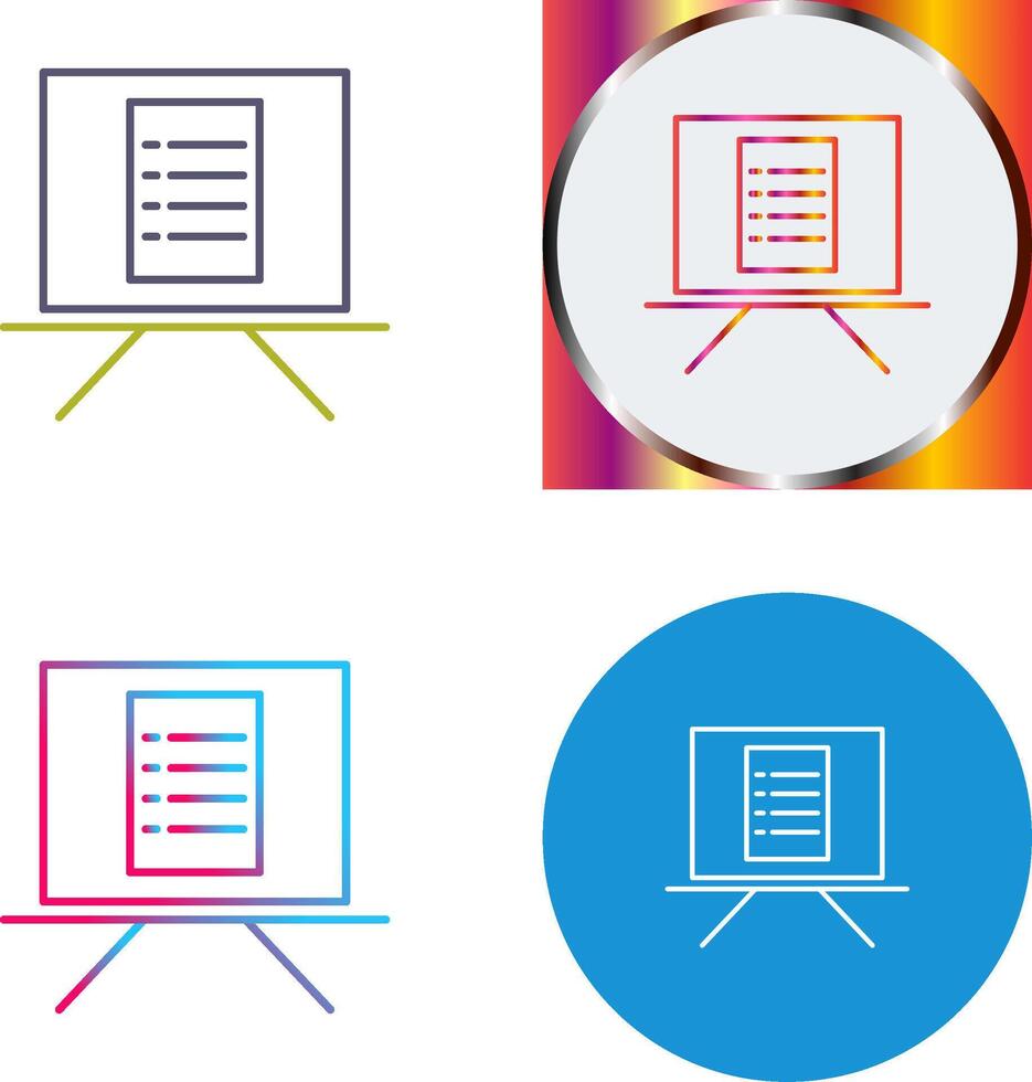 Unique Notice Board Icon Design vector