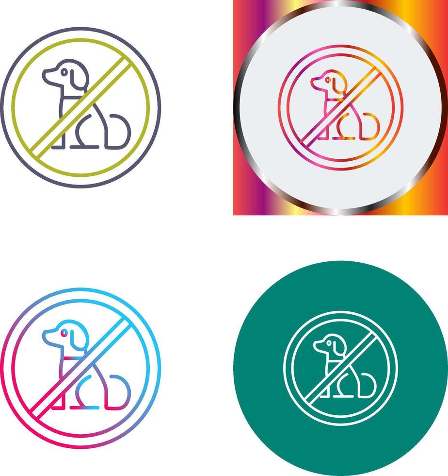 No Pets Icon Design vector