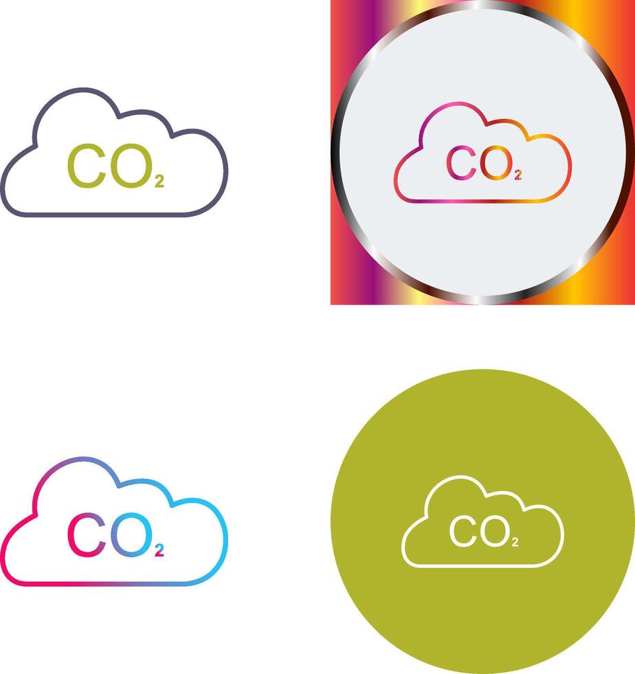 Carbon Dioxide Icon Design vector